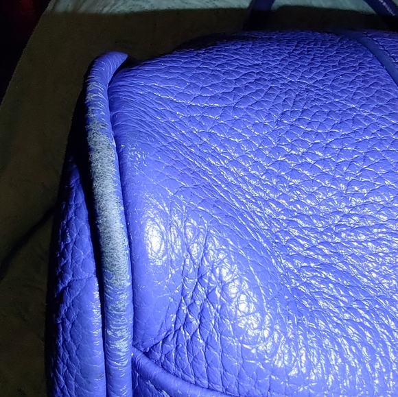 Terzetto Royal Blue Leather Top Handle Crossbody Bag - Picture 13 of 16